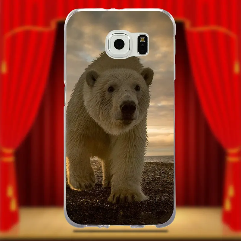 Милые мягкие силиконовые чехлы из ТПУ с белым полярным медведем для телефонов Samsung Galaxy S2 S3 S4 S5 Mini S6 S7 S8 S9 Edge Plus
