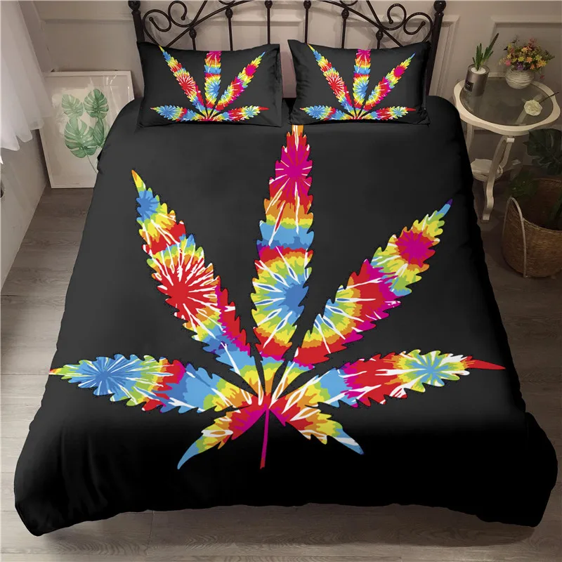 

Пододеяльник с 3d принтом в виде кленовых листьев, наволочка, двойная, полный размер, искусственная кожа, красочное растение, Комплект постельного белья для домашнего текстиля