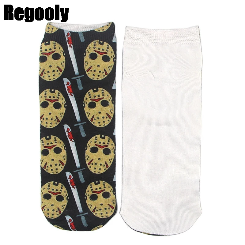 

Friday the 13th Characters cotton socks fashion funny socks fashion novelty men women breathable decorations couple
