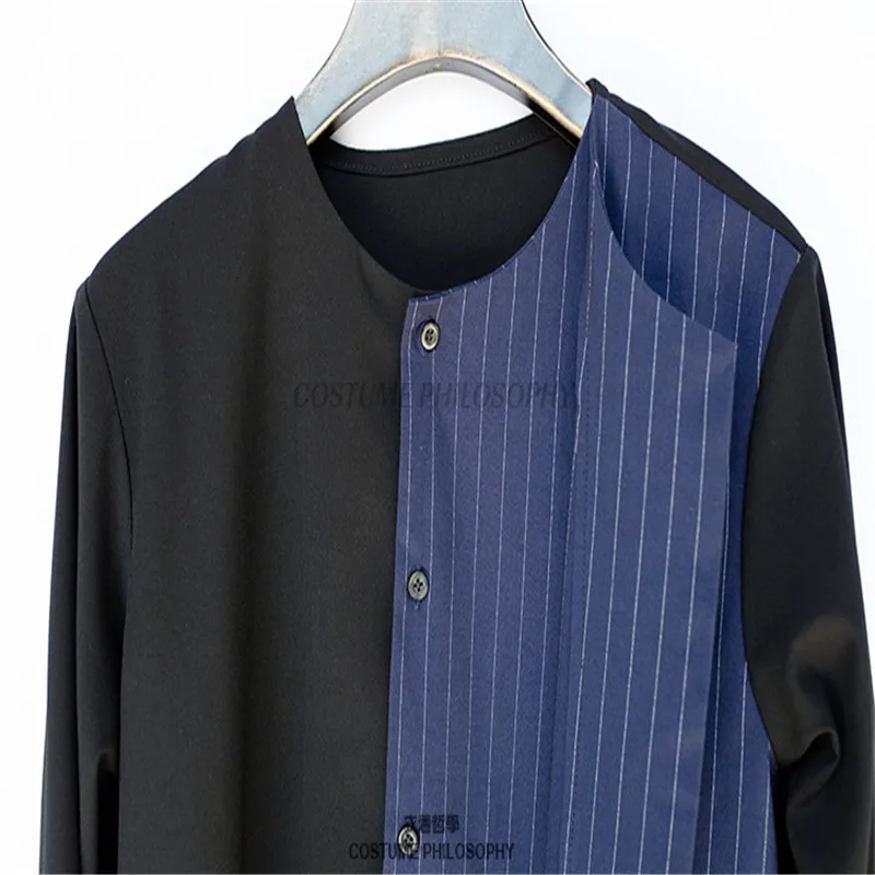 Оригинальная Мужская рубашка M-6XL! Мужские куртки с черными складками большого