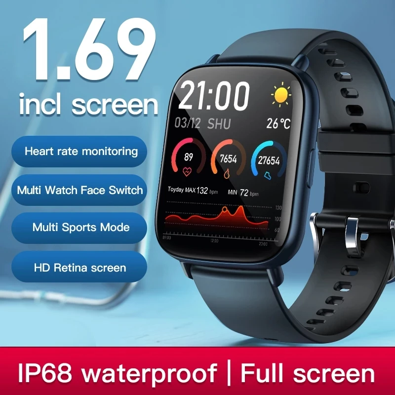 

Смарт-часы UM68T с сенсорным экраном и поддержкой Bluetooth