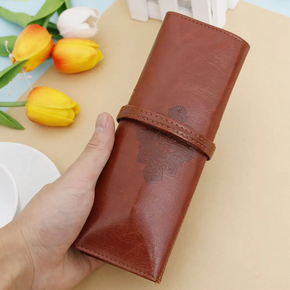 1 шт. винтажные чехлы для карандашей из пу кожи|pencil case|retro pencil caseretro |