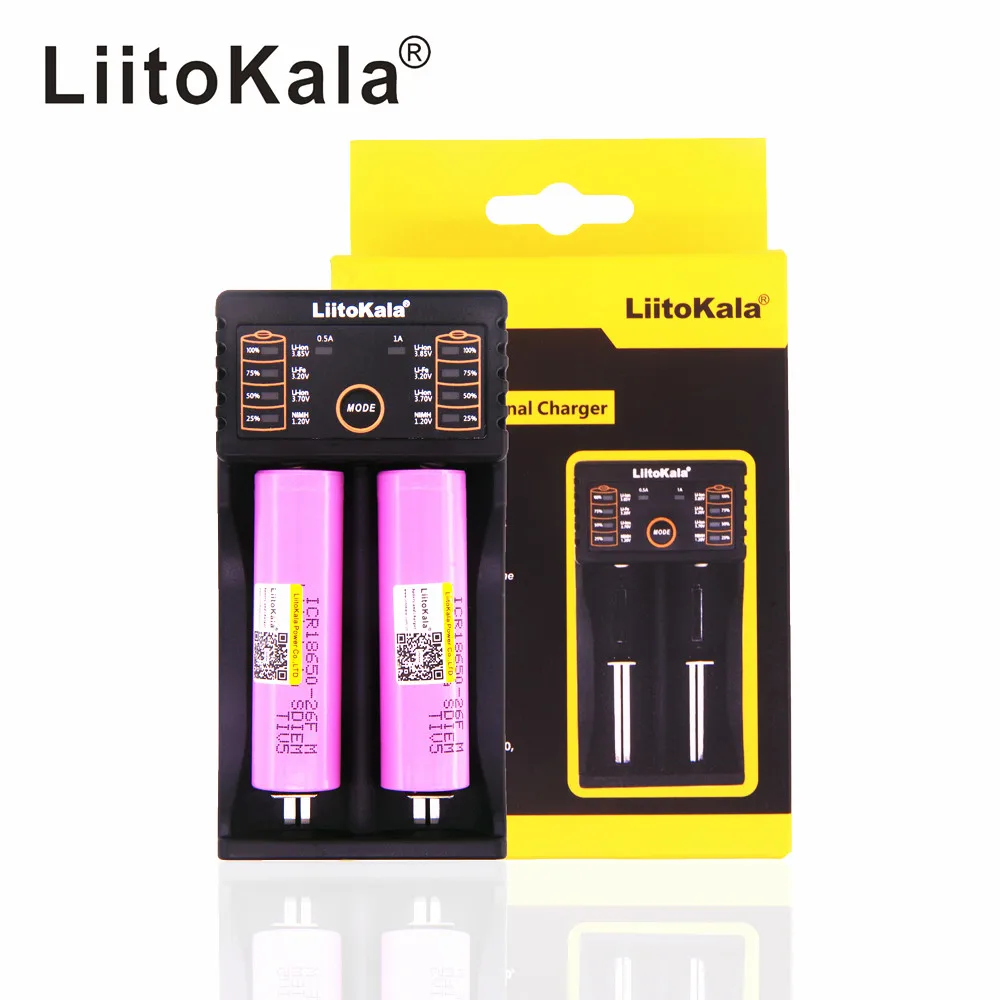 Умное зарядное устройство LiitoKala USB 26650 18650 AAA AA + 2 шт. аккумуляторов 3 7 в 2600