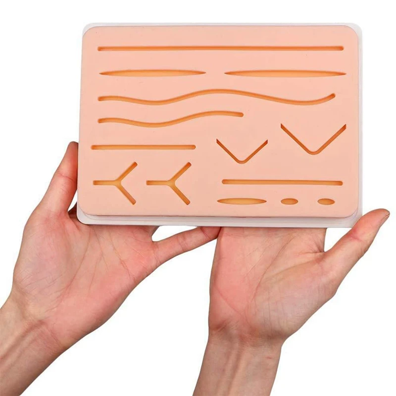 

Suture Practice Kit, Multi-Wound Suture Module, Reusable Silicon Suture Pad Suture Kit for Training and Practice