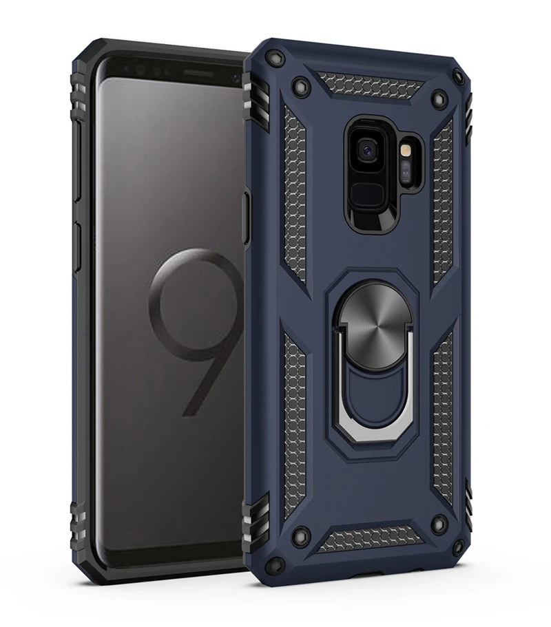 Противоударный чехол для samsung Galaxy S9 S8 S10 Plus Note 9 8 A50 A70 A40 Note8 с подставкой-держателем в виде кольца крышка samsung S9Plus чехол S10Plus