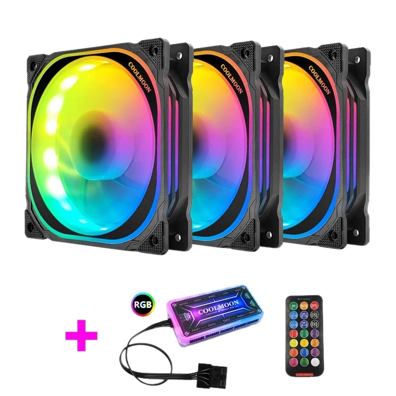 Кулер COOLMOON для ПК с дистанционным управлением 120 мм RGB |