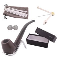 smoking tobacco pipe set sandalwood pipe classic retro pipe with gift box for smoking accessories