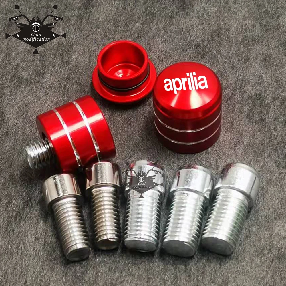 

For Aprilia APR300T Tuareg 660 APR125-3 Tuono 125 Motorcycle CNC Aluminum Rear View Handlebar Mirror Bolt Screws Mount Adapter