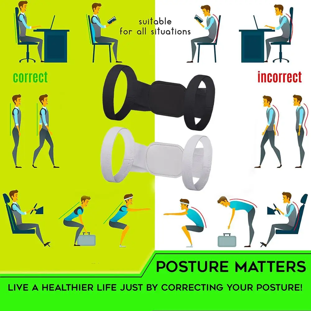 Регулируемый Корректор осанки на спине плечах поддержка пояса коррекция для