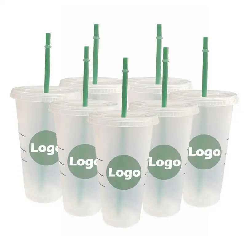 700 мл Цвет изменения Кофе кружка с крышкой логотипом соломенная чашка