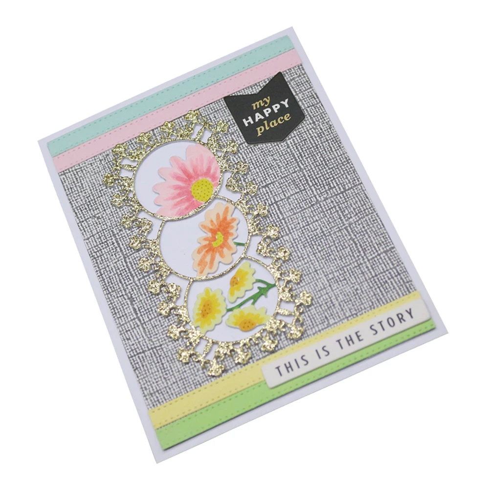 Новый цветок фон/приглашение Кружева Тиснение режущий пресс-форма