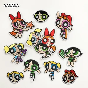 Cartoon lovely girls Iron on Embroidered Cloth Patch For Girls Boys Clothes Stickers Apparel Garment in Pakistan