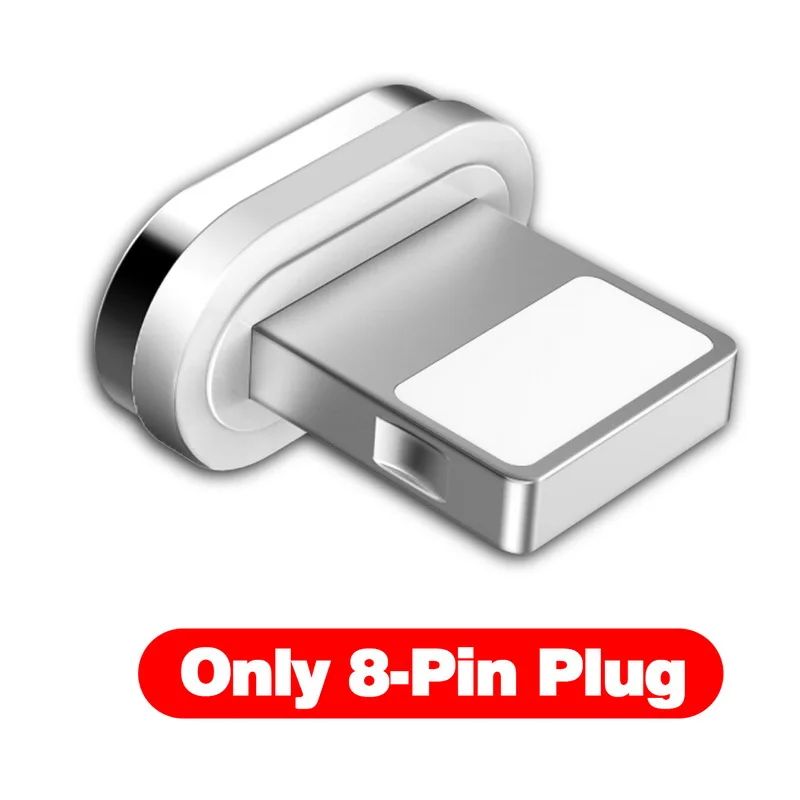 Only 8-Pin Plug Магнитный кабель 2.5A Быстрая зарядка для IPhone XS X XR 7 Micro USB быстрое зарядное устройство Тип C магнит Android шнур телефонный кабель для samsung - Цвет: Only 8-Pin Plug