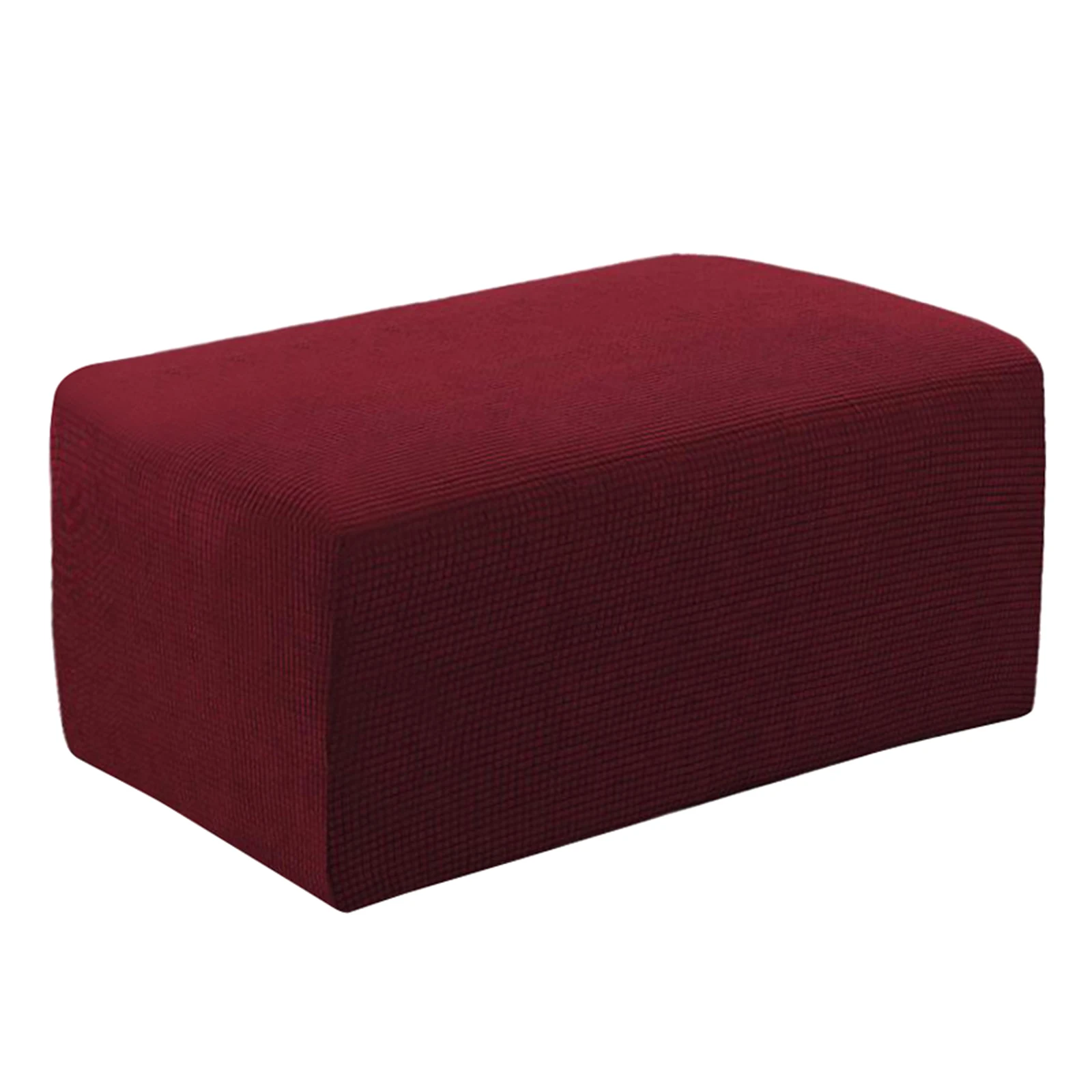 

Ottoman Cover Elastic Stretch Removable Footstool Slipcover Pouf Soft Protection
