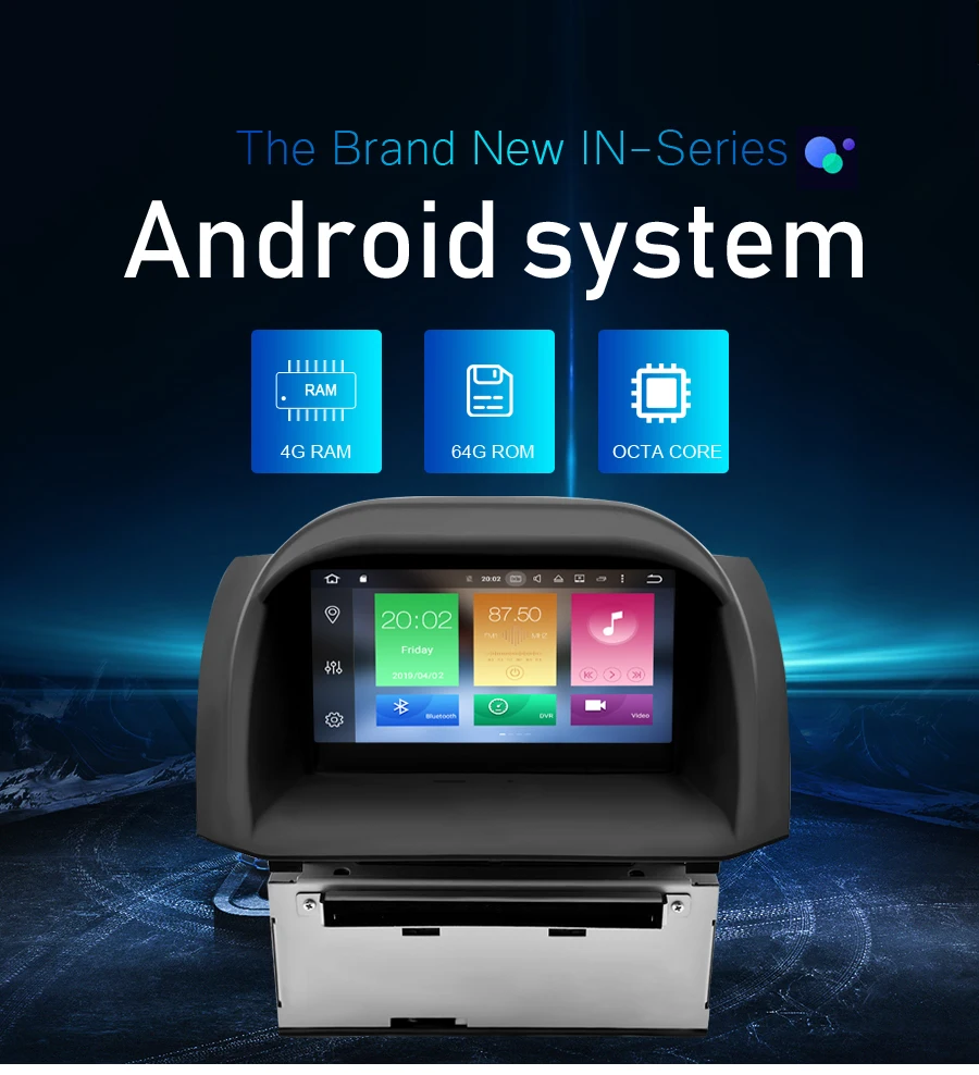 4G ram Восьмиядерный Android 9,0 автомобильный dvd-плеер gps навигация Мультимедиа Стерео для Ford Fiesta 2013- Авто Радио Аудио головное устройство