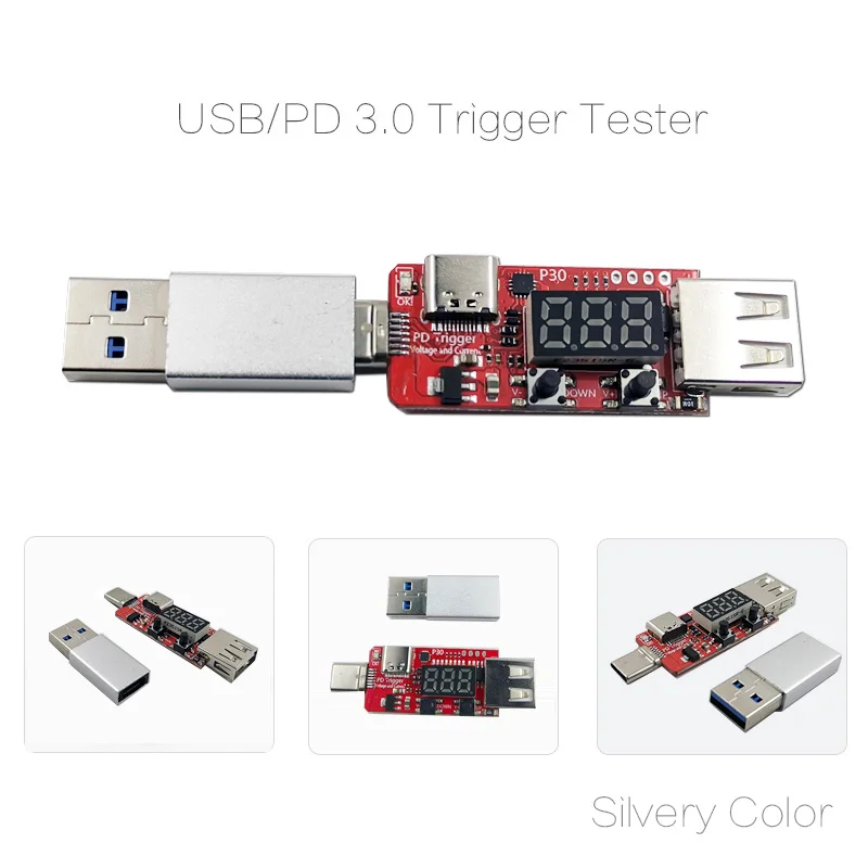 PD quick charge trigger цифровой измеритель напряжения тока Амперметр кулонометр зарядное устройство мобильный источник питания тип-c usb тестер детектор