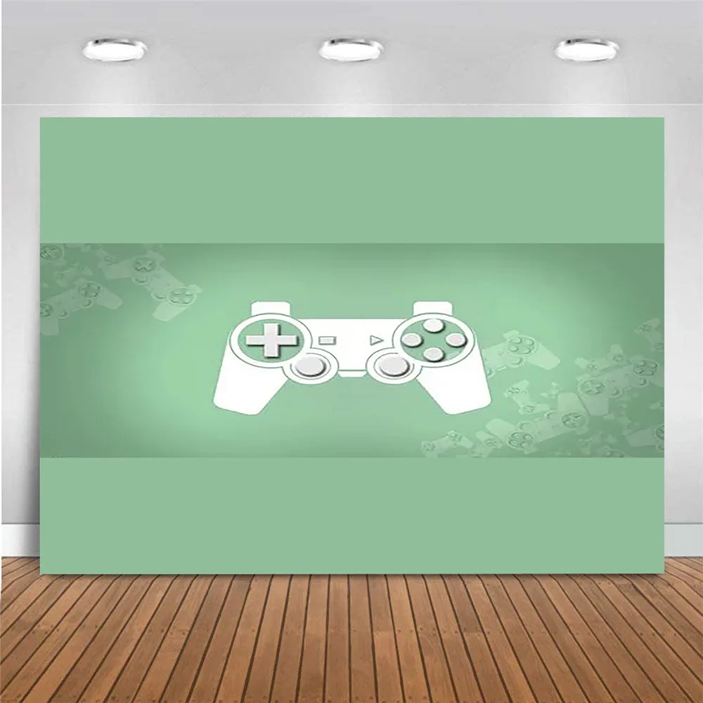 3D Game Handle Printed Vinyl Photography Backdrops Photo Boys Girls Birthday Party Decoration Backdrop Curtain