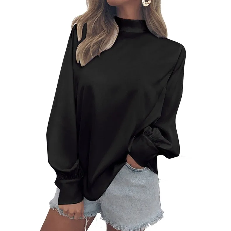 Women Sweater Casual Loose Turtleneck Knitted Jumpers 2020 Long Batwing Sleeve Crocheted Pullovers Winter Basic Tops | Женская одежда