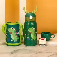 stainless steel drinking cup cartoon cute insulation cup girls student cute vacuum cup thermos bottle vacuum water bottle