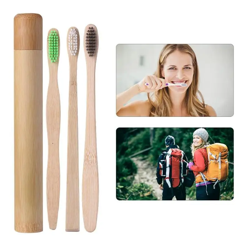 

1pc Soft Hair Eco Friendly Natural Bamboo Toothbrush +1pc Bamboo Tube Case