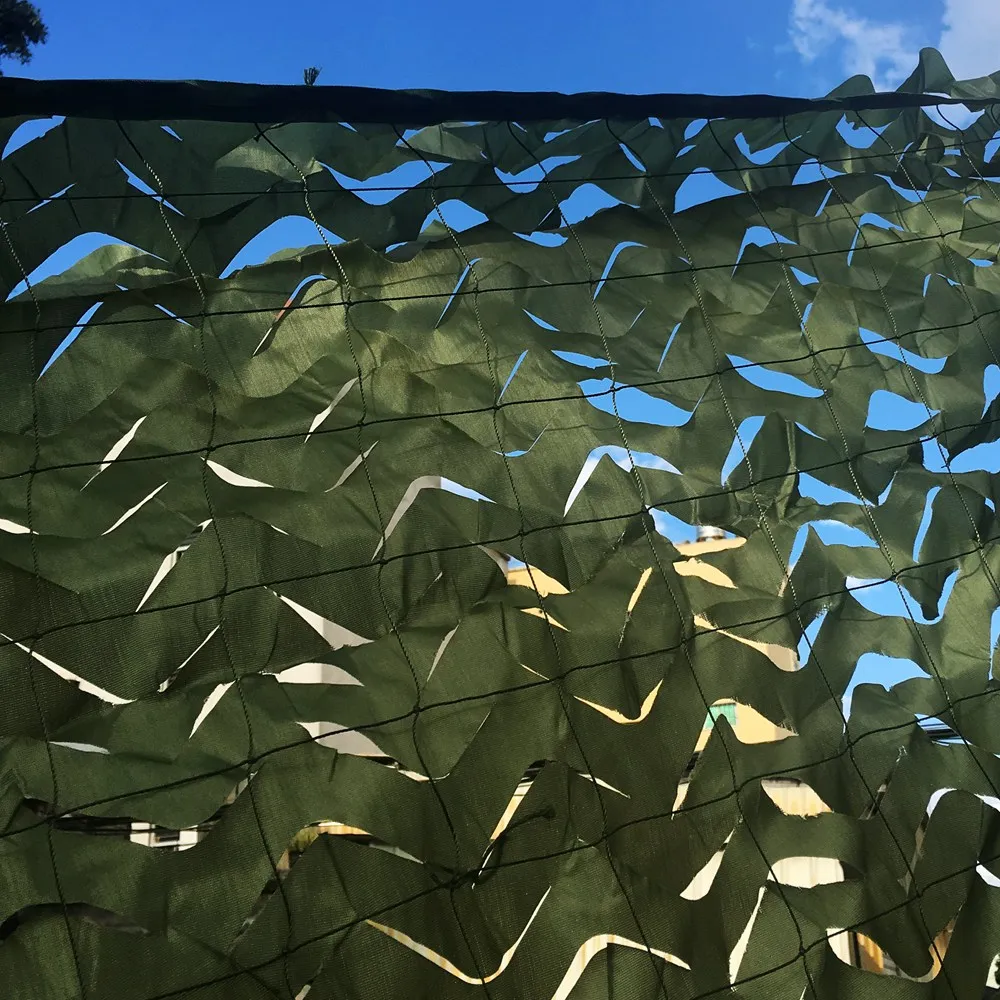 Зеленые усиленные камуфляжные сетки WELEAD большого размера военные для садовых