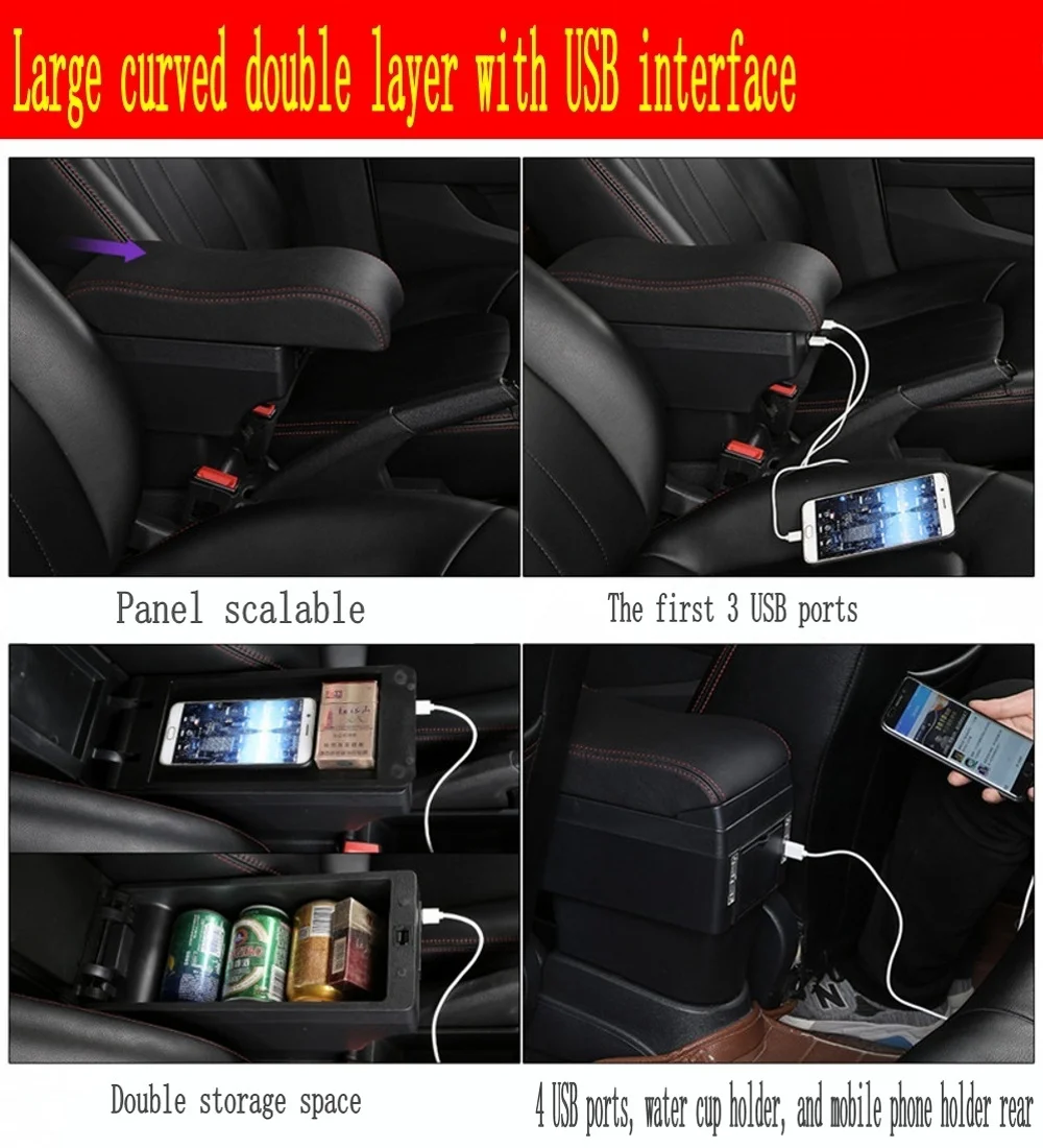 for toyota vela vitz armrest box center console central store content storage box with cup holder arm rest free global shipping