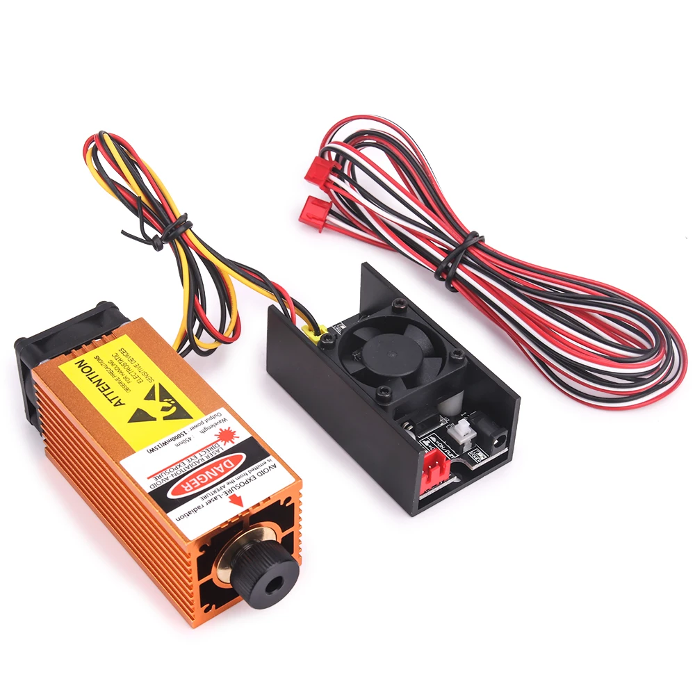 15 Вт регулируемый фокус сине фиолетовый лазерный модуль с гравировальным