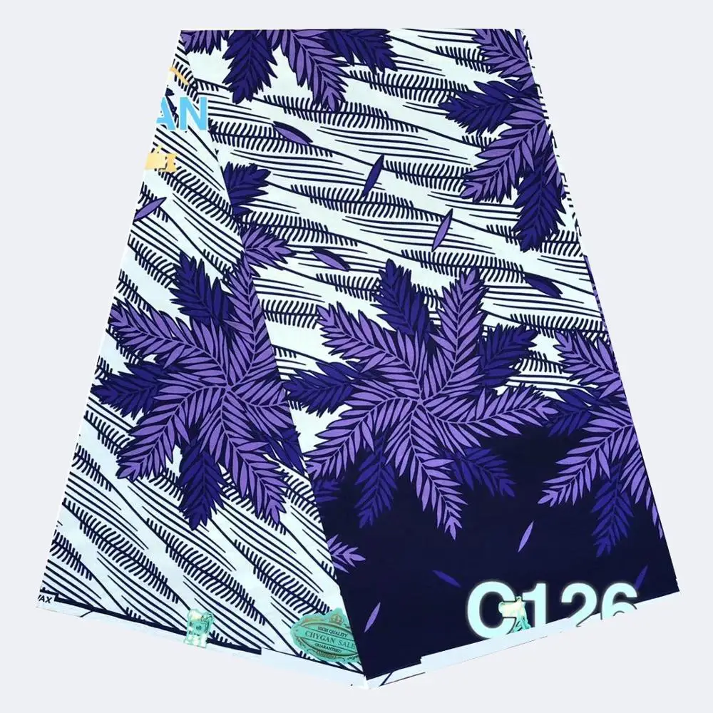 

100% cotton High Quality 2019 New Arrive Real Wax 6 Yards/pcs,African Wax Print Fabric Guarantee Soft Wax Fabrics