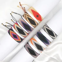 miyuki beaded rice bead bracelet retro ethnic style demon eye weaving handmade jewelry beadwork jewelry summer beach