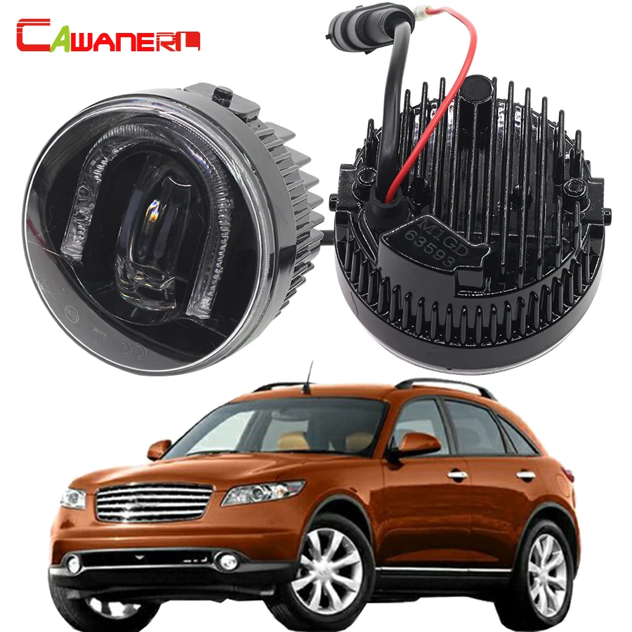 

Cawanerl 2 X Автомобильный Стайлинг светодиодный ные Противотуманные фары DRL дневные ходовые огни Высокое качество для Infiniti FX 37 50 30d FX37 FX50 2008-
