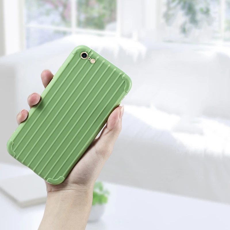 Роскошный багажный чехол для телефона для iPhone XS MAX, Модный милый чехол, чехол для багажника из ТПУ, силиконовая задняя крышка для iPhone X, 8, 7, 6, 6S Plus, чехол