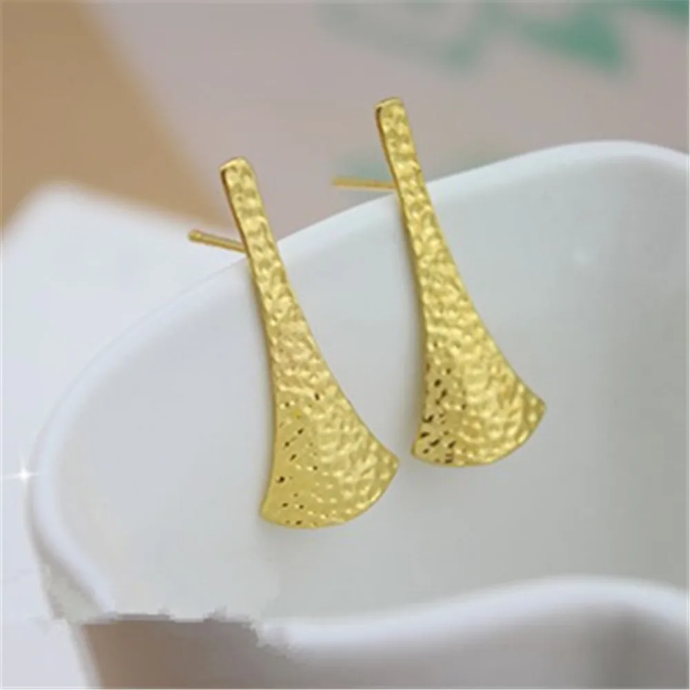 6 шт. (3 пары) 27x11 мм матовые посеребренные Позолоченные крючки для ушей серьги