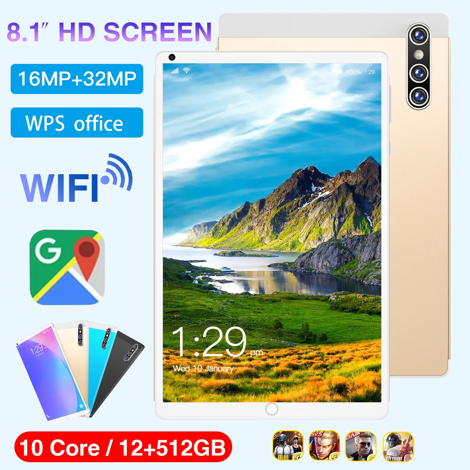 

New 8.1 Inch Y85 Tablet Pc Google Play Android10.0 4G 10 Core Phone Call Brand Tablets WiFi Bluetooth GPS Android 10 Inch Tab