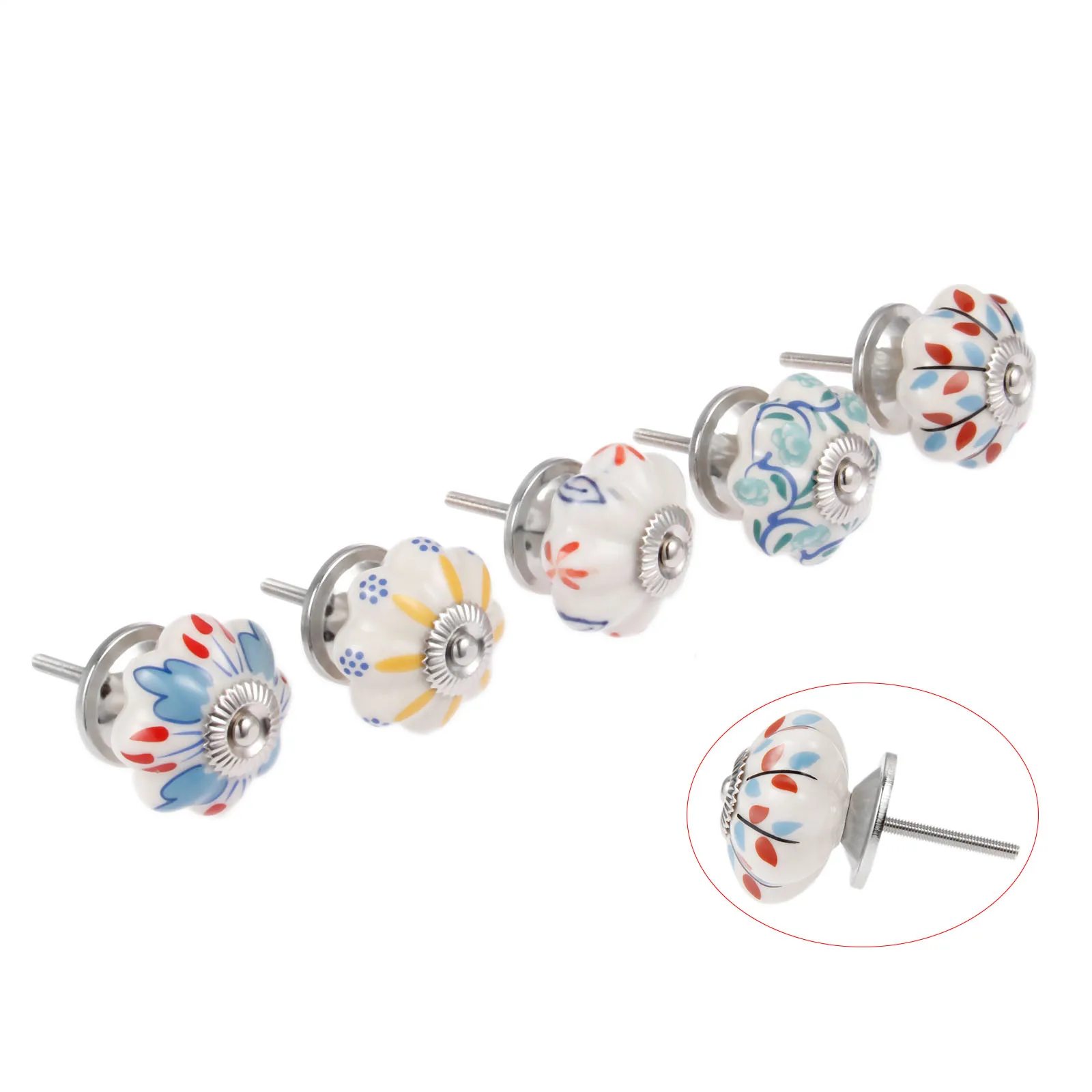 DRELD цветок мебельные ручки керамические шкаф с выдвижными ящиками и Кухня