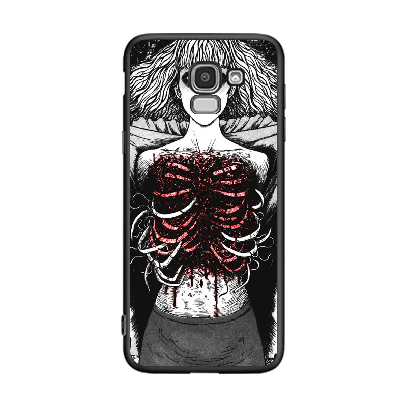 Japan Horror Comics Cover for Samsung Galaxy J8 J7 Duo J6 J5 Prime J4 Plus J3 J2 Core 2018 2017 2016 Black Phone Case | Мобильные