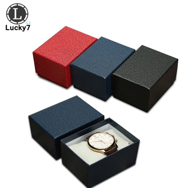 Оптовая продажа черная кожаная коробка для часов браслет ювелирных изделий