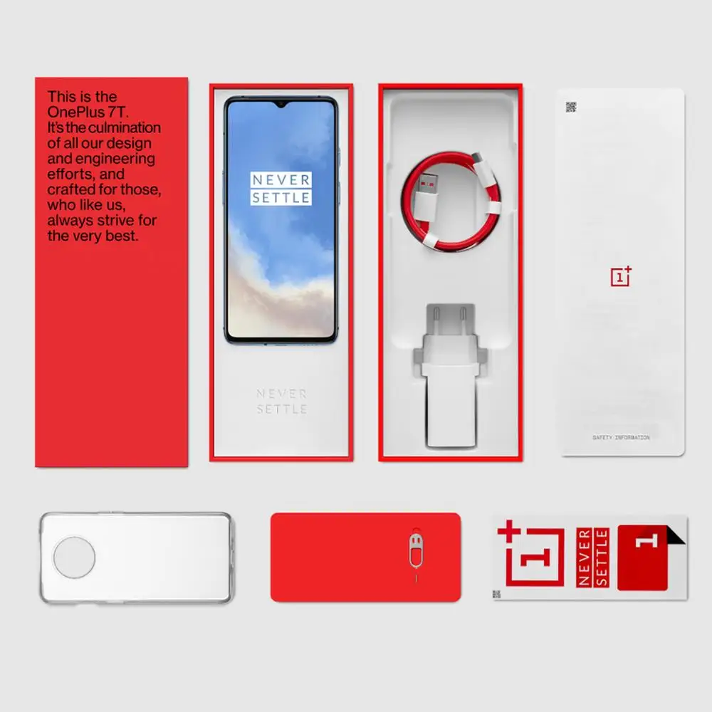 Глобальная версия OnePlus 7T 8 гб 128 дисплей Snapdragon 855 + 6 55 'ྖ гц тройная камера 48 мп 3800