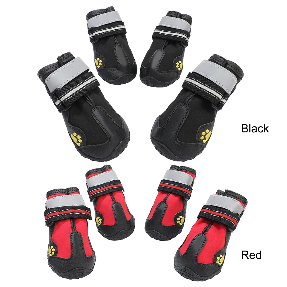4 шт. Светоотражающие носки для собак зимние сапоги обувь дождя Нескользящая