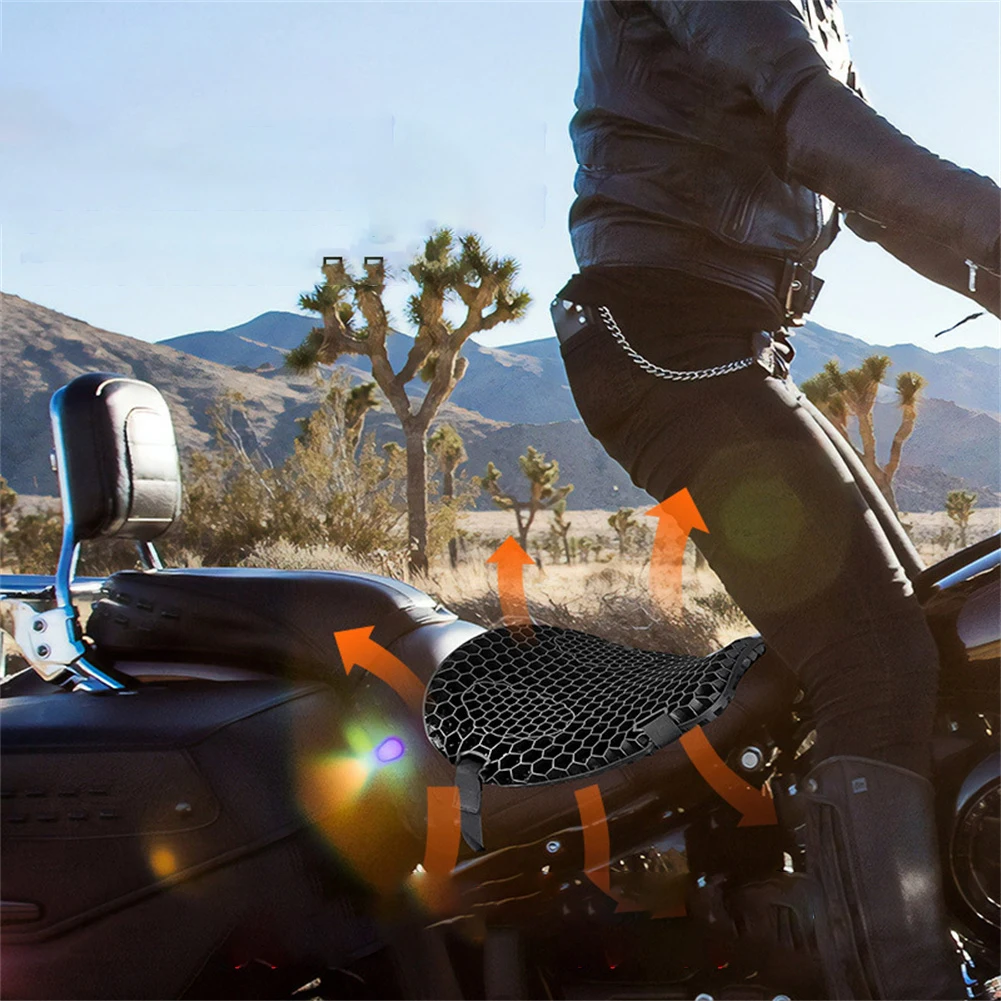 

1PC Motorcycle Bikes Seat Cushion Pad Pressure Relief Seat Cushion Shock Absorption Massage Electric Car Seat COVER For Cruiser