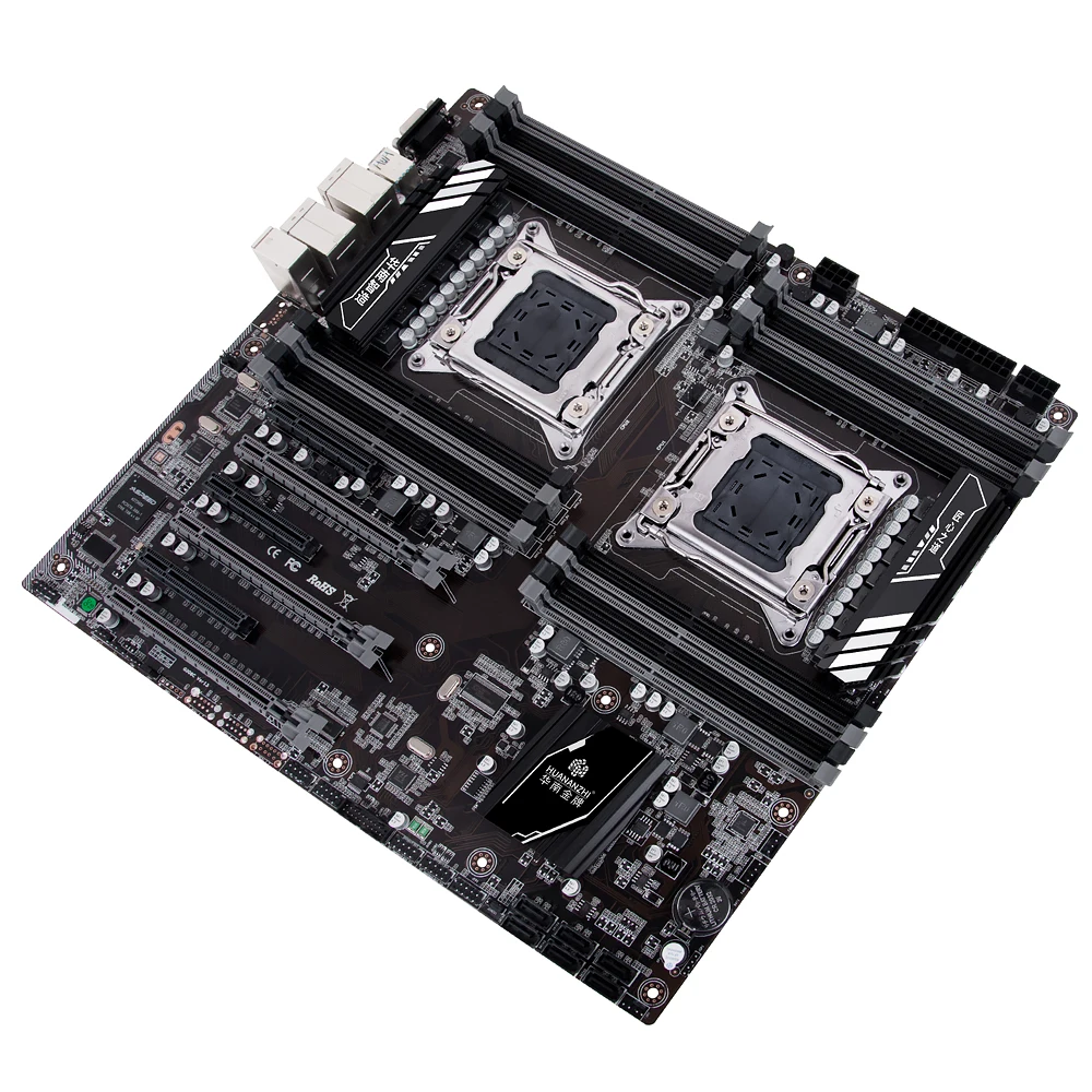 HUANANZHI X79-16D Motherboard Intel Dual CPU LGA 2011 E5 Support ECC/REG 512GB SATA3 USB3.0 VGA  Lan E-ATX Server Mainboard