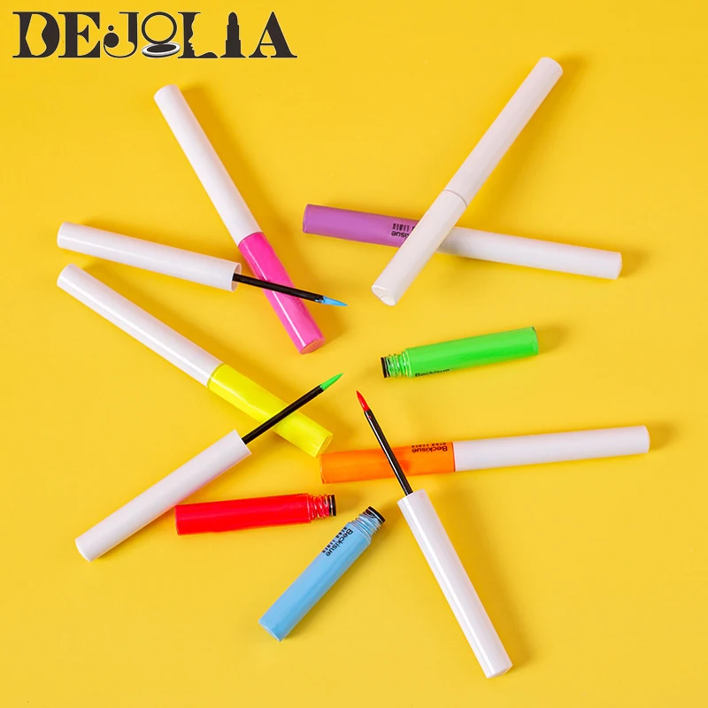 

1 шт. цветная жидкая неоновая подводка для глаз быстросохнущая легкая в нанесении водостойкая стойкая УФ-подводка для глаз красивые космети...