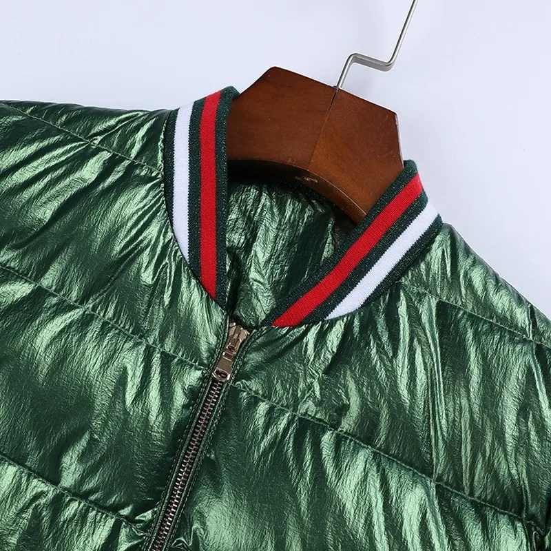 

Autumn and winter European and American style fashion temperament European and American short white duck down slim down jacket