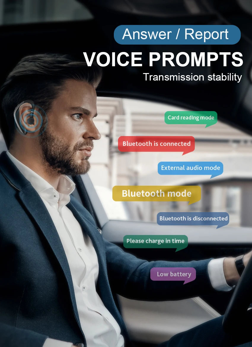 H500 Спортивная Беспроводная bluetooth-гарнитура 5,0 Hi-Fi стерео большая емкость батареи долгое время ожидания бизнес гарнитура игровые наушники