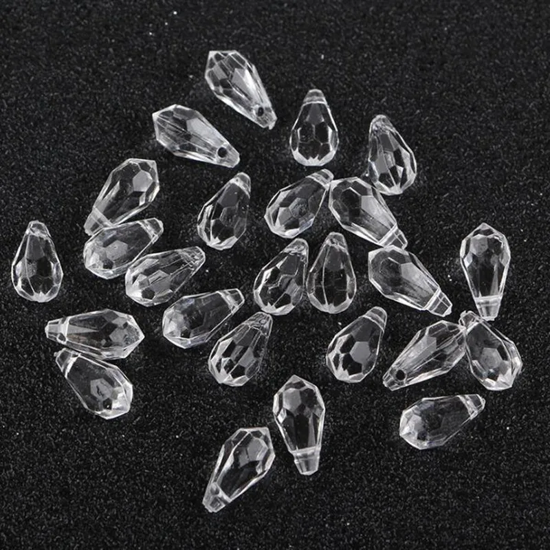 Простые акриловые белые прозрачные бабочки/капли свободные бусины для