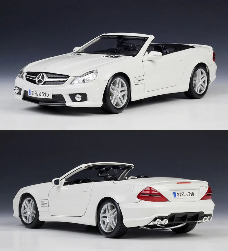 Maisto SL63 AMG, спортивный автомобиль, литая под давлением модель автомобиля, 1:18, металлический сплав, высокая симуляция автомобилей с базой, игрушки для мальчиков, транспортные средства, подарки для мальчиков