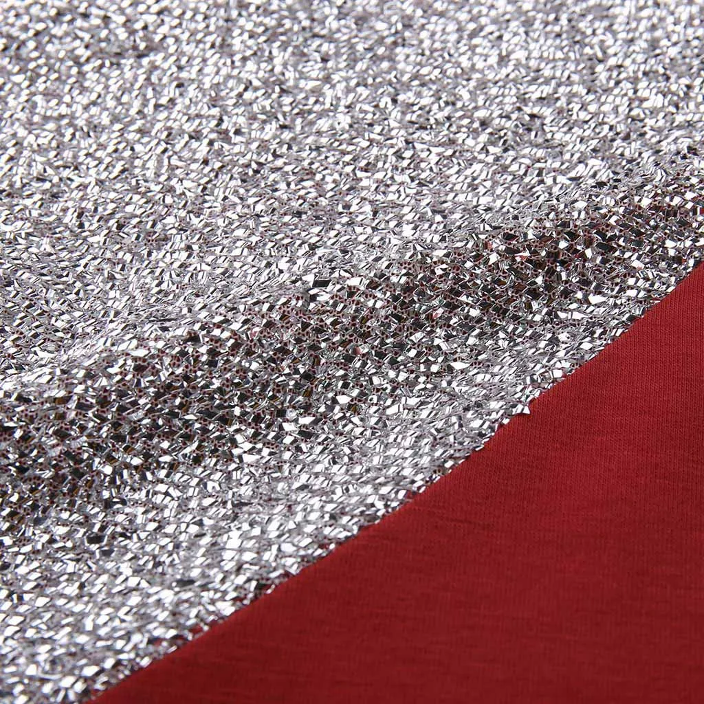 Sequines модная блестящая блузка Повседневная зимняя женская с v-образным вырезом