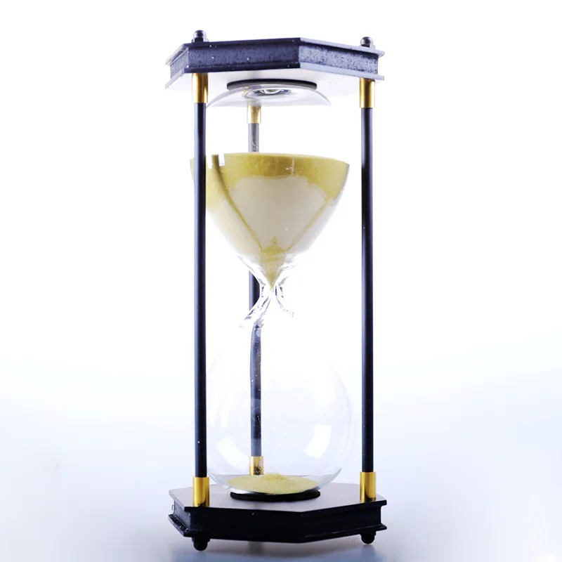 SL006 30 Minute Glass Hourglass Timer Creative Hexagon Nut Three Column | Инструменты