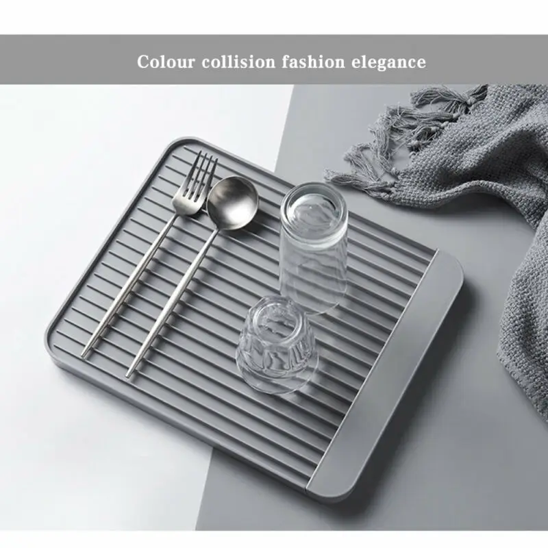 Новейший Пластик панели сушилка для посуды поддон большой Кухня над раковиной