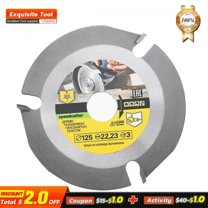 115125 мм 3 зубов циркулярная пила Лезвие Мультитул диск с твердосплавными режущими пластинами: дереворежущий станок электрический шлифовальный станок Встроенная батарея Мощность инструмент Аксессуары