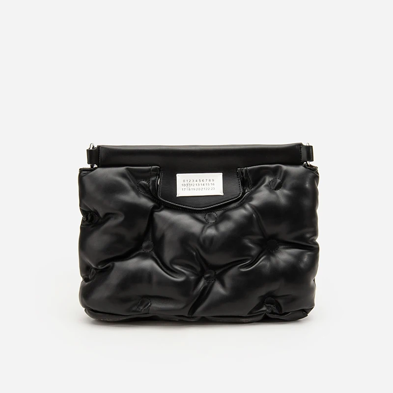 

Women Genuine Leather Pouch Cloud Bag Space Pad Cotton Feather Down Handbag Fashion Hand Purse Clutch Bag Dumpling Handbags Cc